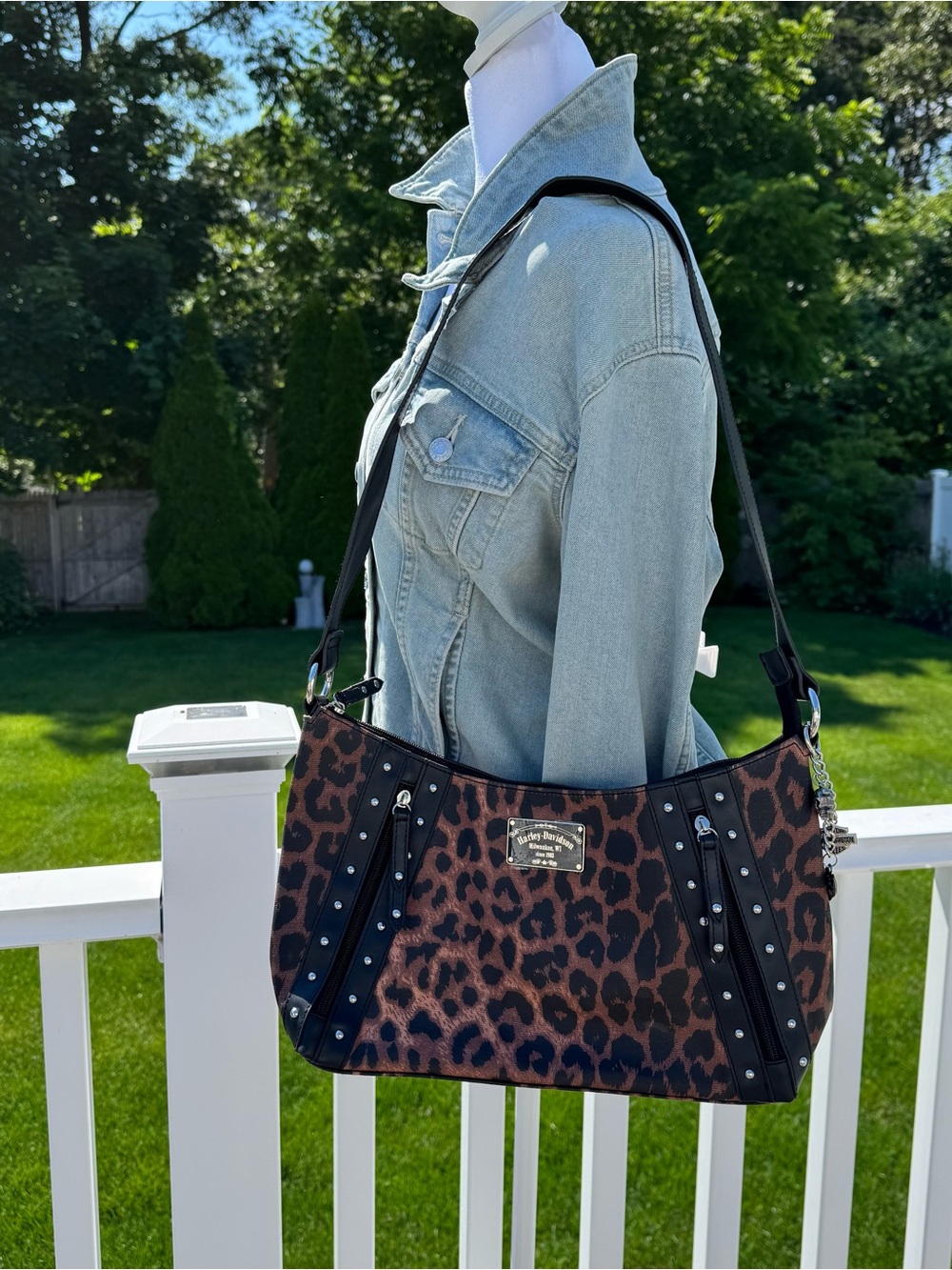 Harley-Davidson Vintage Women's Leopard Print Shoulder Bag - NWOT - Picture 6 of 6